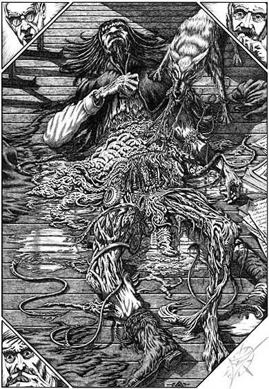 Illustration for article titled The Cosmic Horror of John Coulthart's Lovecraftian Illustrations
